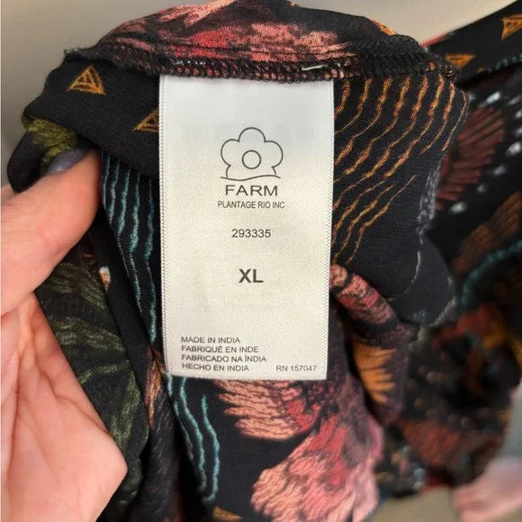 FARM Rio Black and Orange Flutter Sleeve Maxi Sundress - Picture 9 of 11